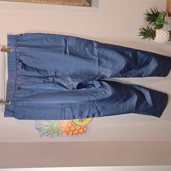 Torrid - Relaxed Taper Satin Cargo Pant in Blue Horizon​​​​ - Picture 5 of 12